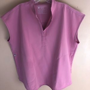 Figs - Rafaela Scrub Top Chalk Pink